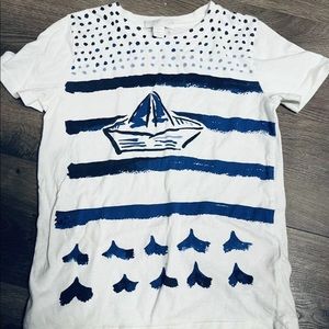 Burberry T-Shirt Toddler 6y White Sailboat